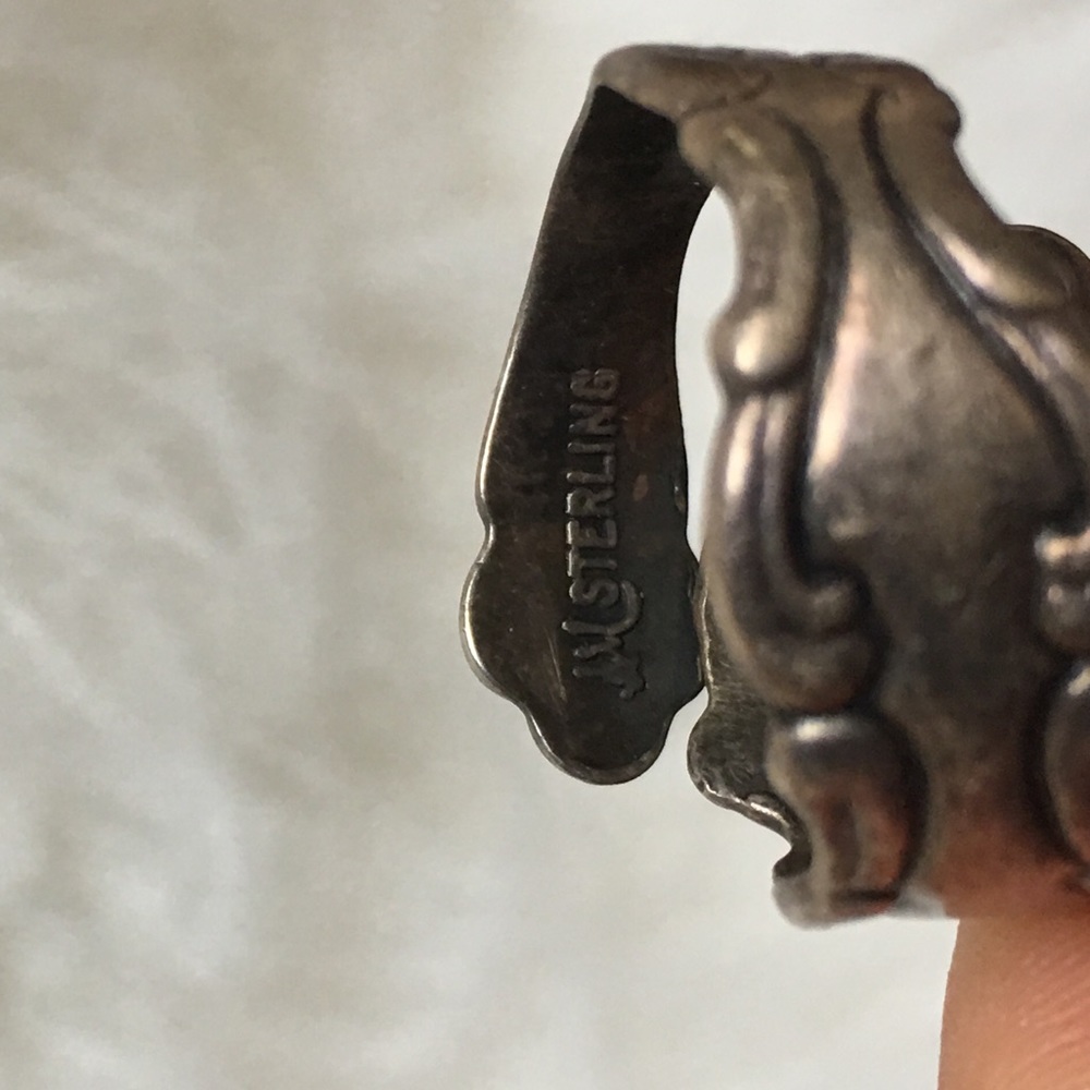 True vintage sterling silver spoon ring - Picture 4 of 6